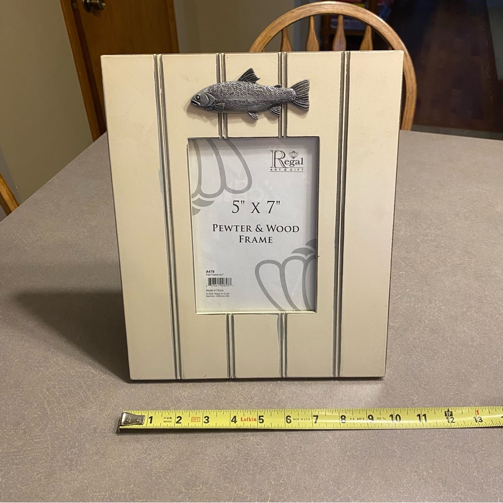 Regal Art & Gift 5x7” pewter fish photo frame
